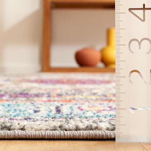 Tapete redondo SAFAVIEH 6'7" violeta/azul claro miniatura 2
