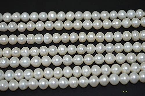 Perles naturelles eau douce 7mm LKBEADS fil perle rondelle lisse création bijoux DIY