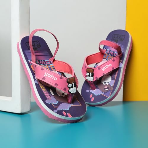 Image of YOHO Slippers for Toddlers | Comfortable and Lightweight Kids FlipFlop|WB Cartoon & Comic Characters: Batman, Superman, PPG, Tom & Jerry, Scooby Do and We Bare Bears Footwear for Girls & Boys
