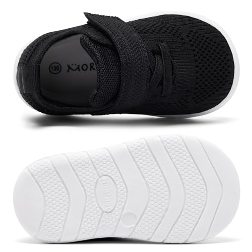 MORENDL Toddler Sneakers Baby Non-Slip Lightweight Breathable Barefoot Shoes Infant Tennis Walking Shoes4