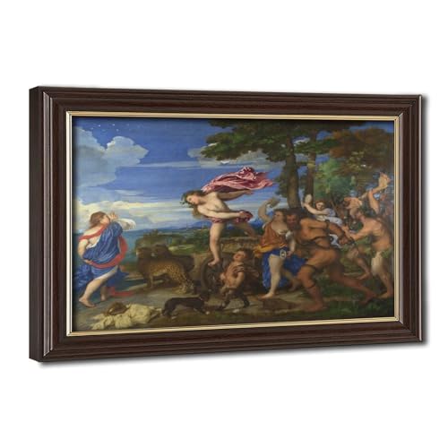 Impression sur toile Bacchus et Ariadne décoration murale salon 30x45cm