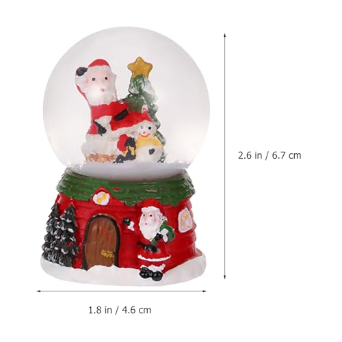 Bolas de nieve navideñas de cristal Uonlytech: decoración navideña pequeña en estilo aleatorio 3