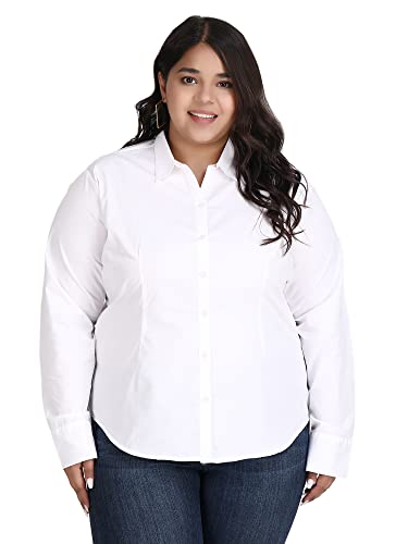 Image of Blue Ronin Full Sleeve Stylish Western Official Formal Shirts for Women Regular Fit Plus Size