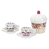 Ein ideales Set, um den Geschmack eines guten Kaffees zu genießen und eine Pause in Gesellschaft mit den beiden passenden Tassen zu teilen Eine wertvolle Geschenkidee aus Porzellan unter Emaille, um maximale Sicherheit und Langlebigkeit der Dekoration zu gewährleisten.