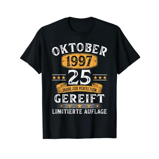 Octubre 1997 Regalos Divertidos Para 25 Cumpleaños Hombre Mujer Camiseta