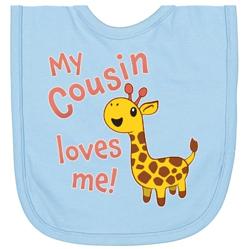 inktastic My Cousin Loves Me- Cute Giraffe Newborn Bib