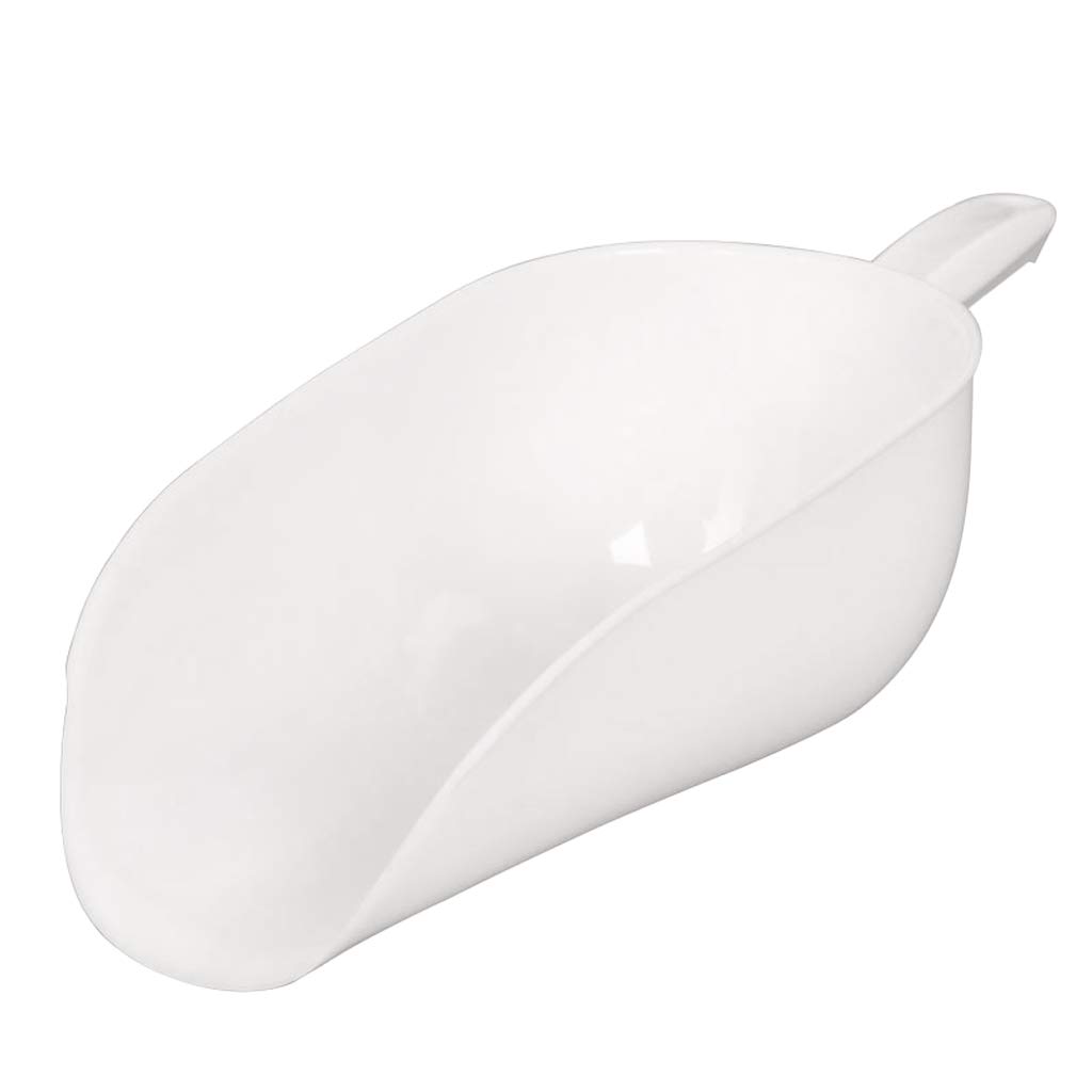 Cuchara de Comida de Plástico, Pala de Hielo de Plástico, Palas Paletas para Botes, Harina, Polvos, Alimentos Secos, Palomitas De Maíz, Granos De Café (Blanco,Como se describe)