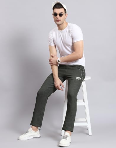 Image of Monte Carlo Men's Mid Rise Self Design Regular Fit Lower (223061528)