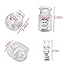 PHAETON 120PCS Clear Professional DIY Plastic Spring Fastener Cord Lock Toggle Stopper Buttons Fastener Slider
