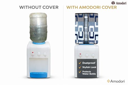 Image of Multicolor 20 Litre Water Dispenser Bottle Cover | Waterproof & Dustproof PVC Fabric | Reusable Protective Cover for 20L Water Can (geometric-16)