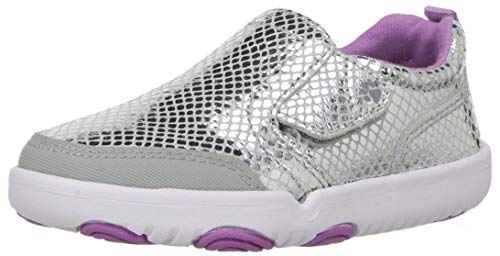 Hush Puppies TĂŞnis infantil unissex Marley, Prata, 4 Toddler M US