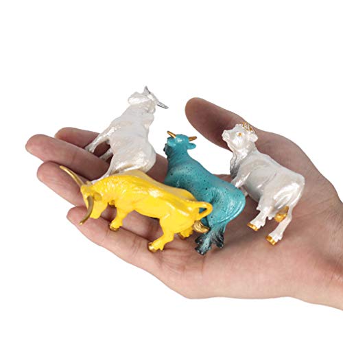 NUOBESTY 12Pcs Mini Tiere Kühe Figuren Kunststoff Miniatur Bauernhoftier Spielzeug Kuchendeckel Ornamente Puppenhaus… – Bild 7