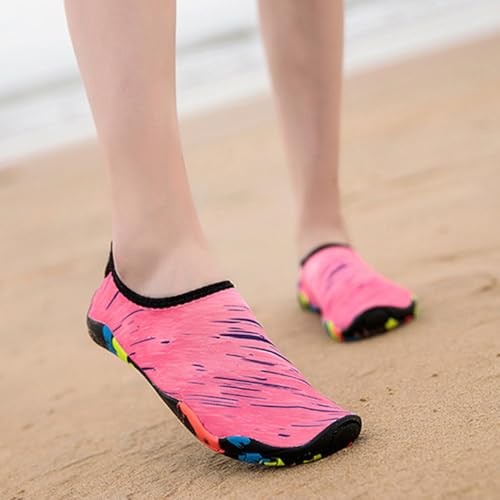 Unisex Water Shoes for Men & Women, Quick Dry Aqua Shoes with Rubber Sole, Lightweight Barefoot Swim Shoes for Beach Pool Yoga Surf