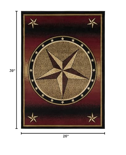 Tapete Área Western Lodge Red Star 2x3 miniatura 3