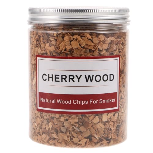 Toddmomy Copeaux de Bois de Cerisier pour Barbecue 125G Copeaux Naturels à Allumage Rapide Diffusion de Fumée Constante pour Grillades en Plein Air et Fumoirs Accessoires pour Barbecue