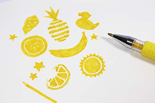 Sargent Art 24 Count Yellow Glitter Gel Pens, Non-Toxic, Magical Ink Pens, Art Marker Pens For Drawing, Journaling, Doodling, Adult Colouring Books #TOP2