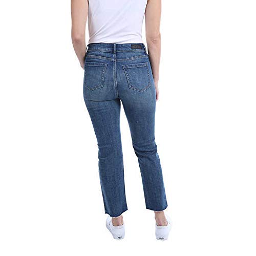 Kenneth Cole Ladies' Button Fly High Rise Straight Leg Comfort Stretch Jean (8/29, Perry-Wash)3