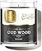 Price comparison product image Large Oud Candle - Candle Gift for Women & Men with Lid - (280g/60hr) Long Burn Time with Oud, Rose, Bamboo & Eucalyptus - Organic & Vegan Scented - Relaxation, Aromatherapy & Wellness