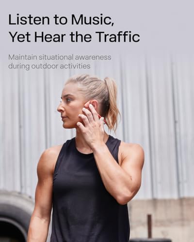 Image of SHOKZ OpenRun Pro-Bone Conduction Headphones, Open-Ear Bluetooth Wireless Sport Headphones for Running and Workout, Sweat Resistant, Long Battery Life, Premium Deep Bass, Mic，with Hair Band,Pink