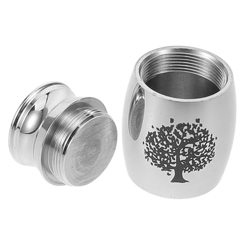 Toddmomy ペット用ステンレススチール火葬用骨壺 小型犬猫用メモリアルア