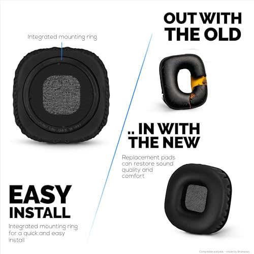 Repuesto de almohadillas para auriculares Marshall MID-ANC, cuero PU, espuma de memoria para mayor comodidad, actualizadas, duraderas y de larga duración por Brainwavz miniatura 5