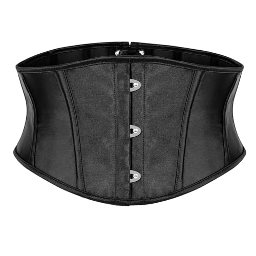 JasGood Ceinture corset pour femme, sous-poitrine, avec lacets, Waspie, Renaissance,