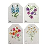 Seed Bloom 24Pcs Plantable Seed Paper Tags with Wildflower Seeds 4 Floral...
