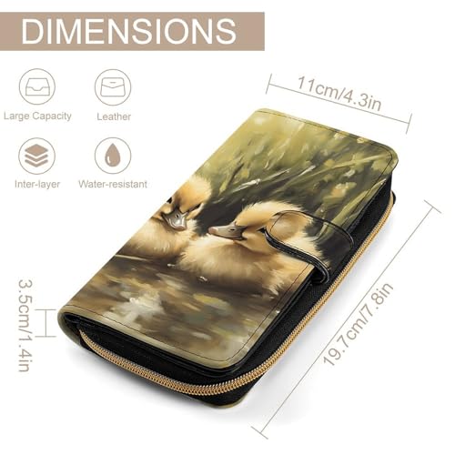 Fluffy Ducklings Ducks Long Wallet for Women Men Purses Coin Pouch Credit Card Holder Organizer2