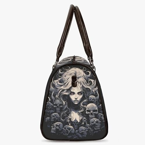 Inferno Skull Spinner Luggage – Gothic Horror Cabin Hard Shell Suitcase, Rugged TSA Approved Rolling Carry-On Bag with Dark Festival Skull Artwork (21 x 9.5 x 11.5 Inches)2