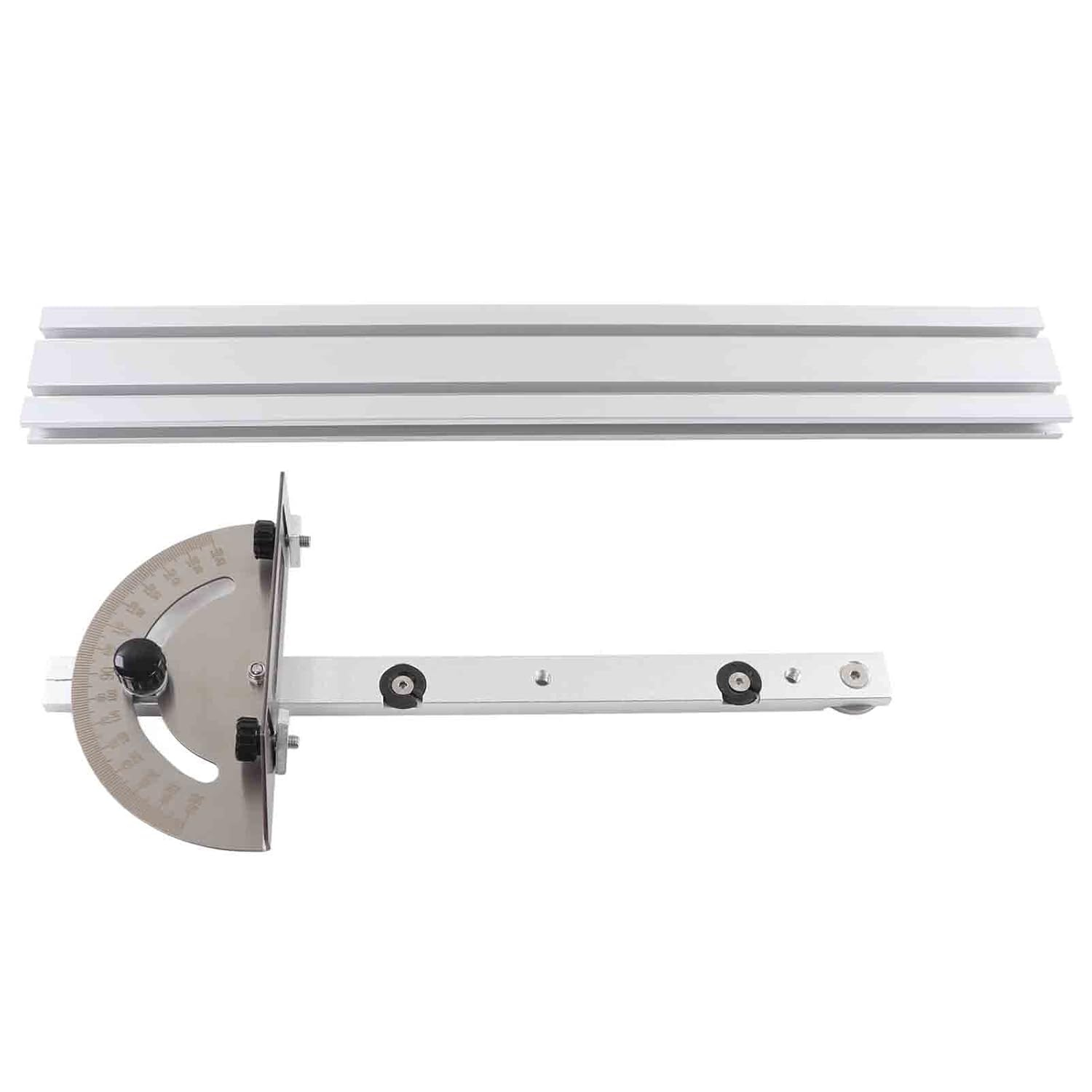 Miter Fence System, Miter Table Saw Miter System with Aluminum Alloy Miter and Fence, Table Saw Accessories