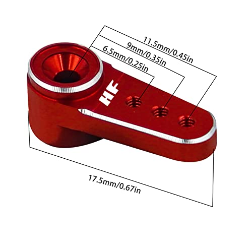 Hobby Fans Rc Servo Arm Upgrade Mini Servo Arm Accessory For Scx24 S08Ma Ii Servo Upgrade Parts, 2Pcs (Black＆Red) #TOP1