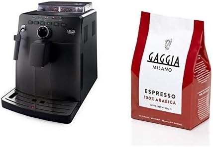 Gaggia HD8749/01 Naviglio, Macchina per Espresso Superautomatica, 1850 W, Nero + Miscela Espresso 100% Arabica in Grani, 500 gr