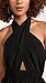 endless rose Women's Crossed Halter Neck Tiered Maxi Dress, Black, M