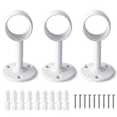 CanQuanSWZX 3PCS Support Tringle Rideaux Plafond en Acier Inoxydable, Support Tringle Plafond pour Barre de Rideau 32 mm, Fixation Solide pour Cuisine, Salon,...
