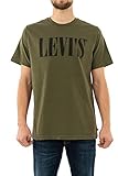 Levi's Relaxed Graphic Tee Camiseta Hombre 90's Serif Logo - Olive Night (Verde) Large