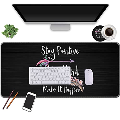 Mouse pad e porta-copos estendidos para jogos, tapete de mesa gra...