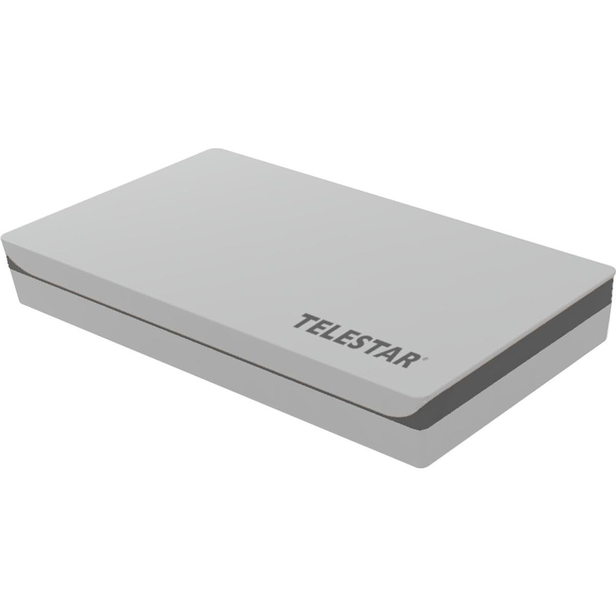 Telestar DIGIFLAT 1 Single Sat Flachantenne für 1 Teilnehmer (LNB: 0,2dB, Satellitenschüssel, Fenster-Wand/Masthalterung, Kompass, Montagewerkzeug) weiß 5109470