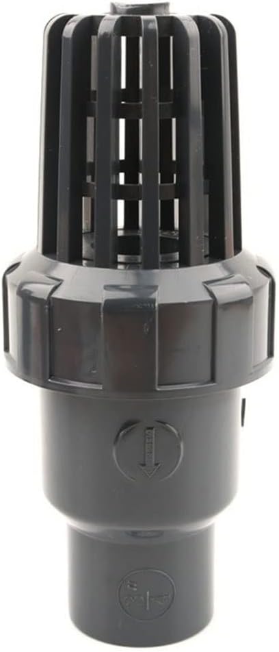 Pipeline Filter,water pipe filter, 1pcs 20 25 32 40 50mm Bottom Valve Pump Water Filter, PVC Check Aquarium Tank Adapter Pipe Fittings(50mm)
