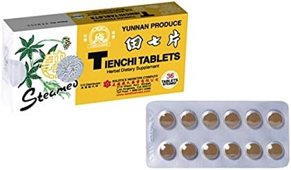 Camellia Brand Tienchi Ginseng Tea Instant Tablet - Steamed - 36 Tablet Pack