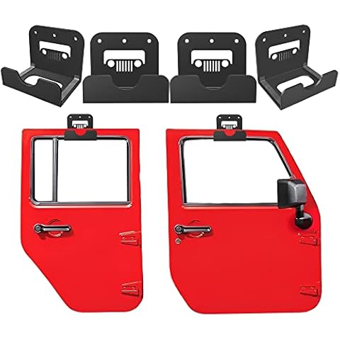 WIPHANY Detachable Door Storage Hanger with Rubber Wall Mount Heavy Duty Door Hanger Storage Holder Bracket Rack Garage 4 PCS Cover