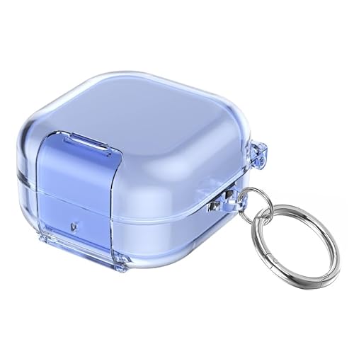 CYBERGARAGE�EFor Galaxy Buds4 �P�[�X Buds 4 Pro �N���A �J�o�[ ���� �ϏՌ� TPU �\�t�g �X�^���h�@�\���� �V���v�� �J���r�i�t�� �N���A�P�[�X �ی�J�o�[(�N���A�u���[)