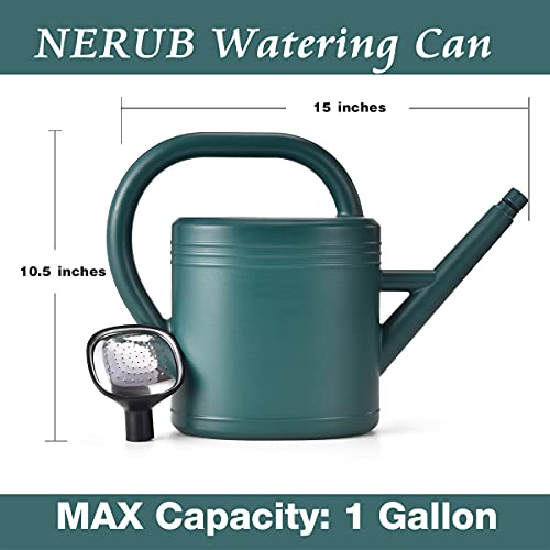 image for NERUB Watering Can 1 Gallon for Indoor Plants, Garden Watering Cans Ou