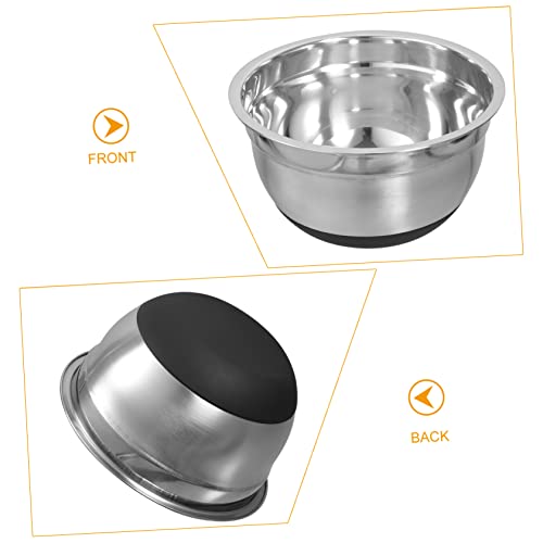 Tazón para mezclar de acero inoxidable plateado miniatura 2