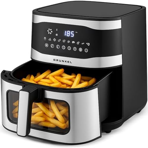 GRUNKEL MAXISTEELFRYER, Freidora de Aire 9L, 2200W, 10 Funciones,...