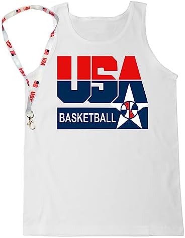 Men's USA Basketball Tank Top - Large White/USA Basketball Original