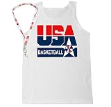 Men's USA Basketball Tank Top - Large White/USA Basketball Original