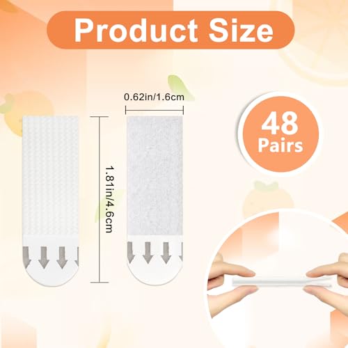 Image of Picture Hanging Strips Heavy Duty,Damage Free Picture Hangers,Picture Hanging Kit,Removable Hook and Loop Tape,Adhesive Strips for Frame Hanging Living Spaces,48 Pairs(96strips)