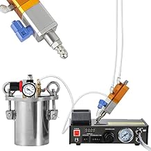 NEWTRY Glue Dispenser Kit Automatic Digital Glue Dispenser System Time Setting Controller Kit+Stainless Steel Pressure TankCustomizable+Suction Adjustable Dispensing Valve