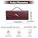 ZOSIVEB Evening Woven Handbag for Women Casual Fashion Crossbody Bags Vegan Leather Shoulder Handbag for Cocktail Party, Work (Burgundy)