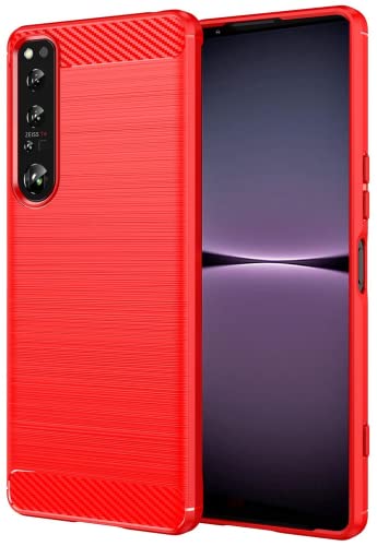 Folmecket Coque Sony Xperia 1 IV, Fibre de Carbone Résistant aux Rayures, Absorption des Chocs Souple en Caoutchouc TPU Housse de Protection pour Sony Xperia...